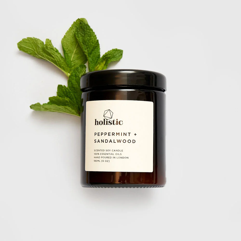 Holistic London Soy Candle - Peppermint + Sandalwood - Image 3