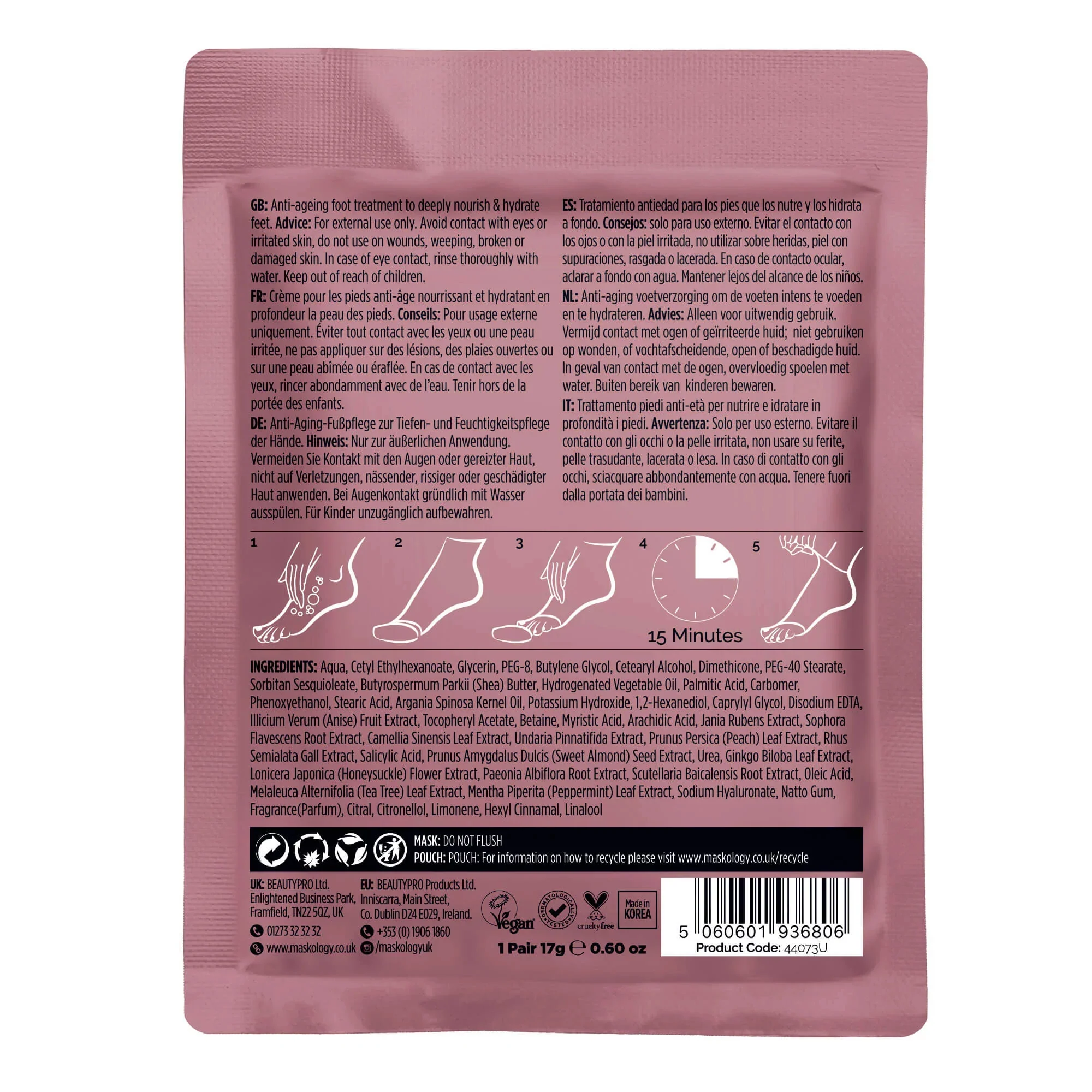 Maskology Foot Mask - Professional Foot Treatment Mask - Image 3