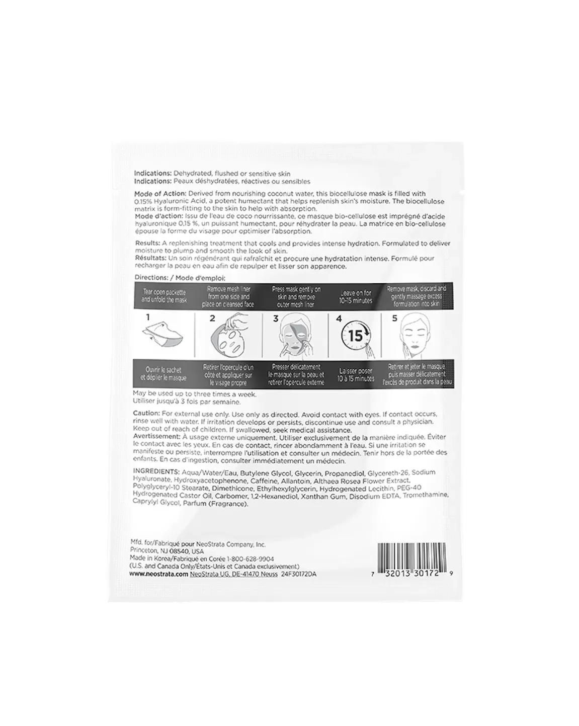 NeoStrata Restore Pure Hyaluronic Acid Biocellulose Mask - Image 4